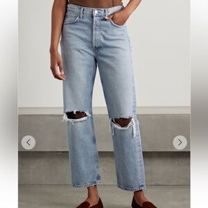 Agolde Light 90’s JEAN MID RISE LOOSE FIT IN ALTER  Ripped Jeans SIZE 23 fit 26